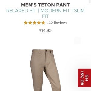 Mountain Khakis: Men’s Teton Pant Slim Fit 32 x 32